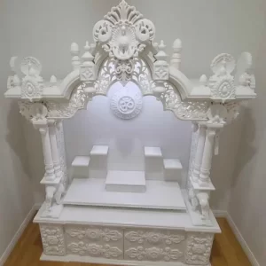 Designer White Marble Mandir | Luxury Marble Temple for Home