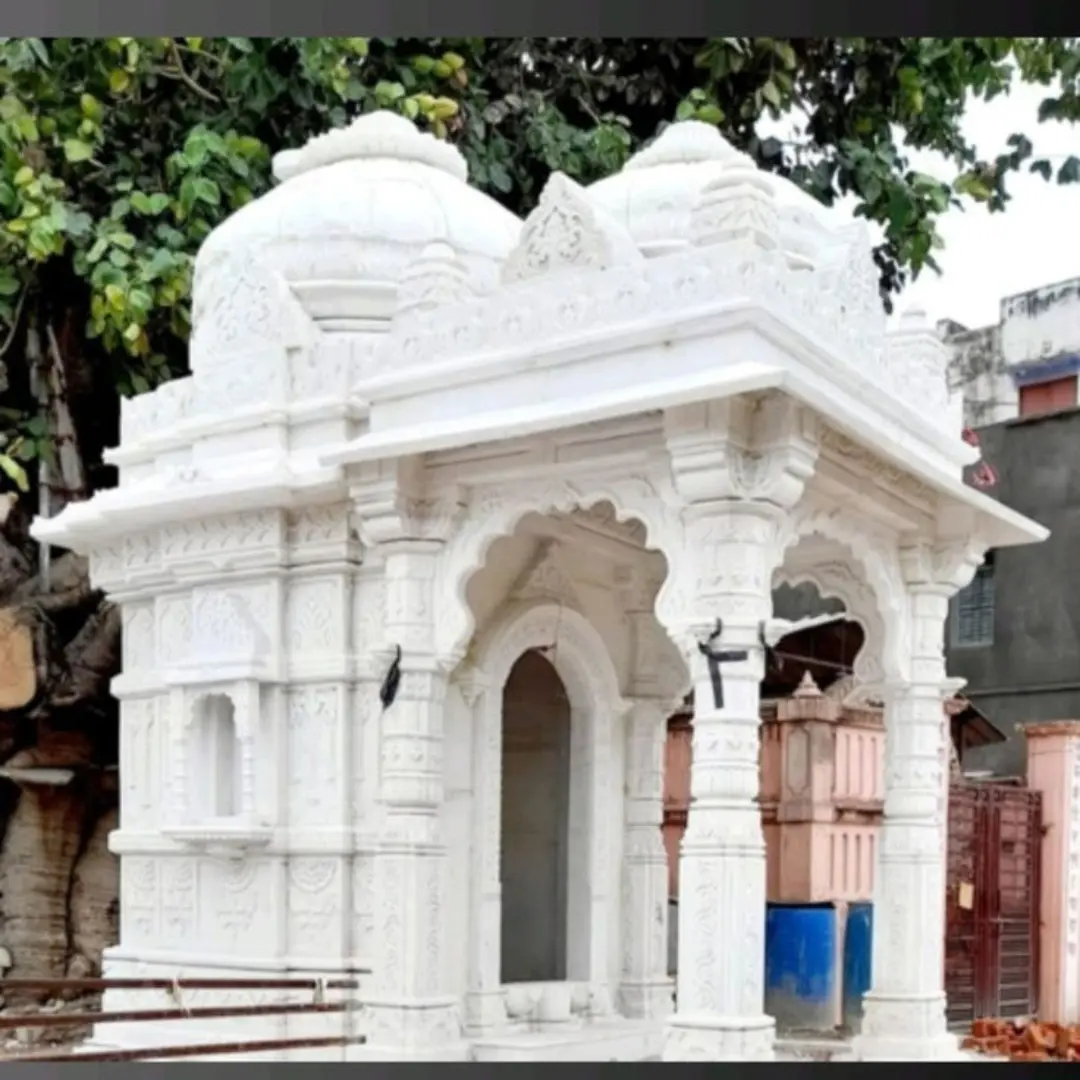 Floor mandir with a shikhara
